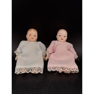 Vintage Porcelain Bisque Miniature Doll